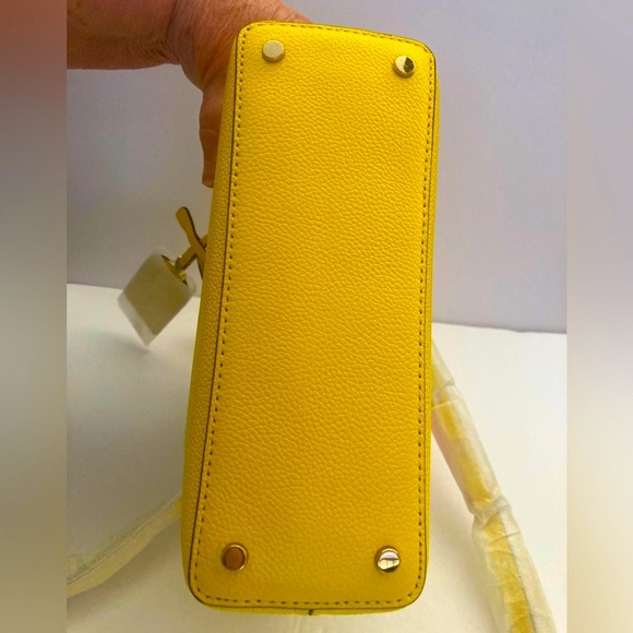 Kate Spade Mini Margaux Pebbled Leather Yellow Satchel NWT IN ORIGINAL WRAPPING! - Picture 11 of 14